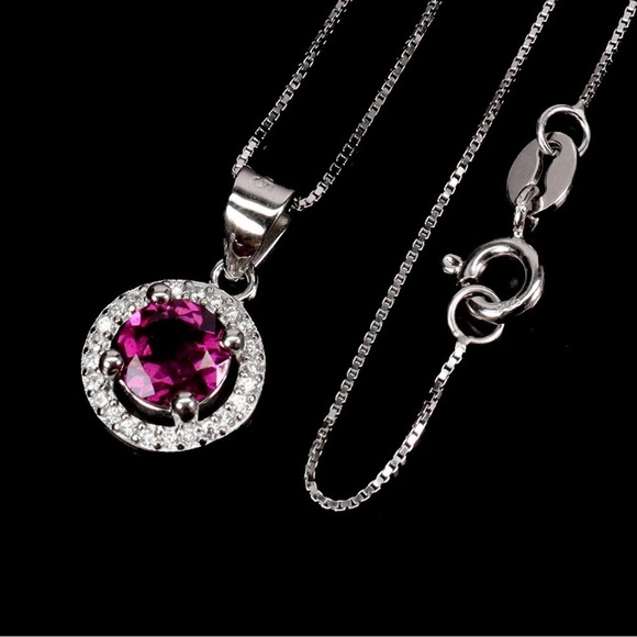 Set! Natural Garnet Ring, Earrings & Pendant Necklace in 925 Sterling Silver. - Picture 11 of 14